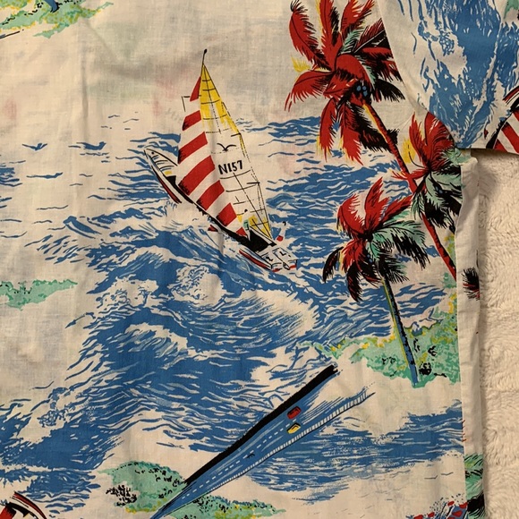 🔥Fabulous Vintage Tropical Cotton Button Down XL - Picture 7 of 8